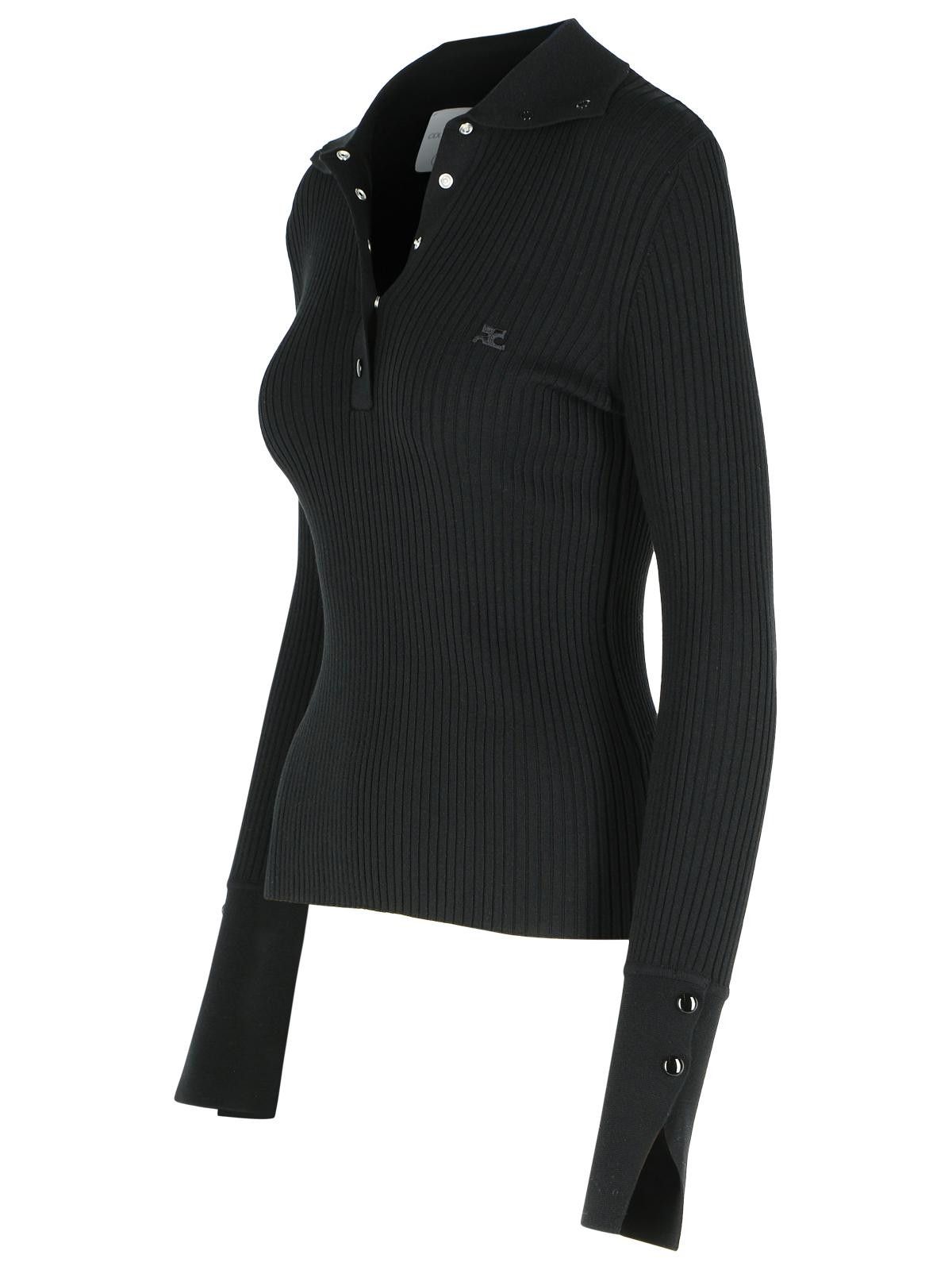 Courreges COURREGES Black Polyester Blend Sweater Size S / US 4 / IT 40 - 2 Thumbnail