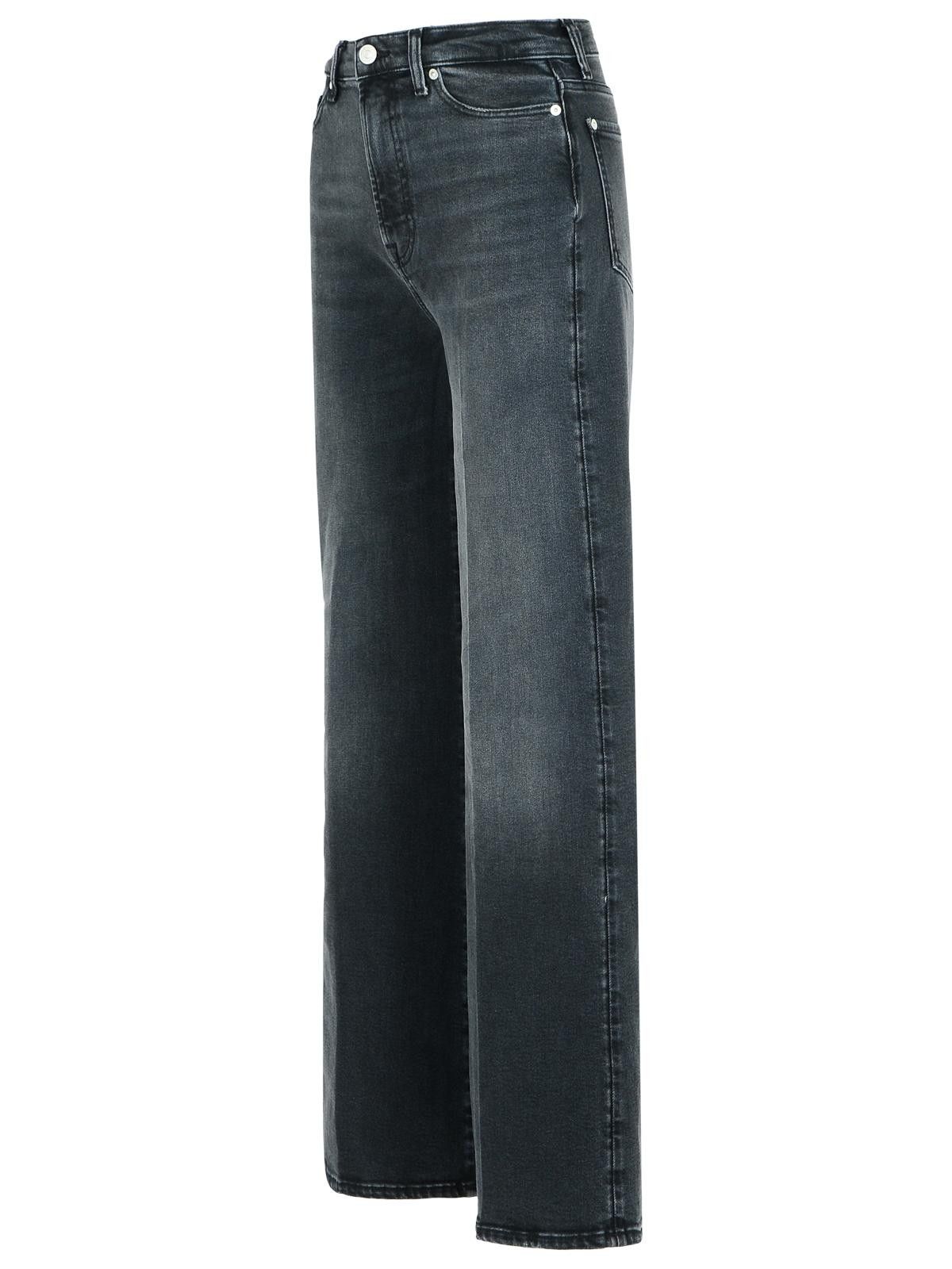 7 For All Mankind 7 FOR ALL MANKIND Black Cotton Blend Jeans Size 32" / US 10 / IT 46 - 2 Thumbnail