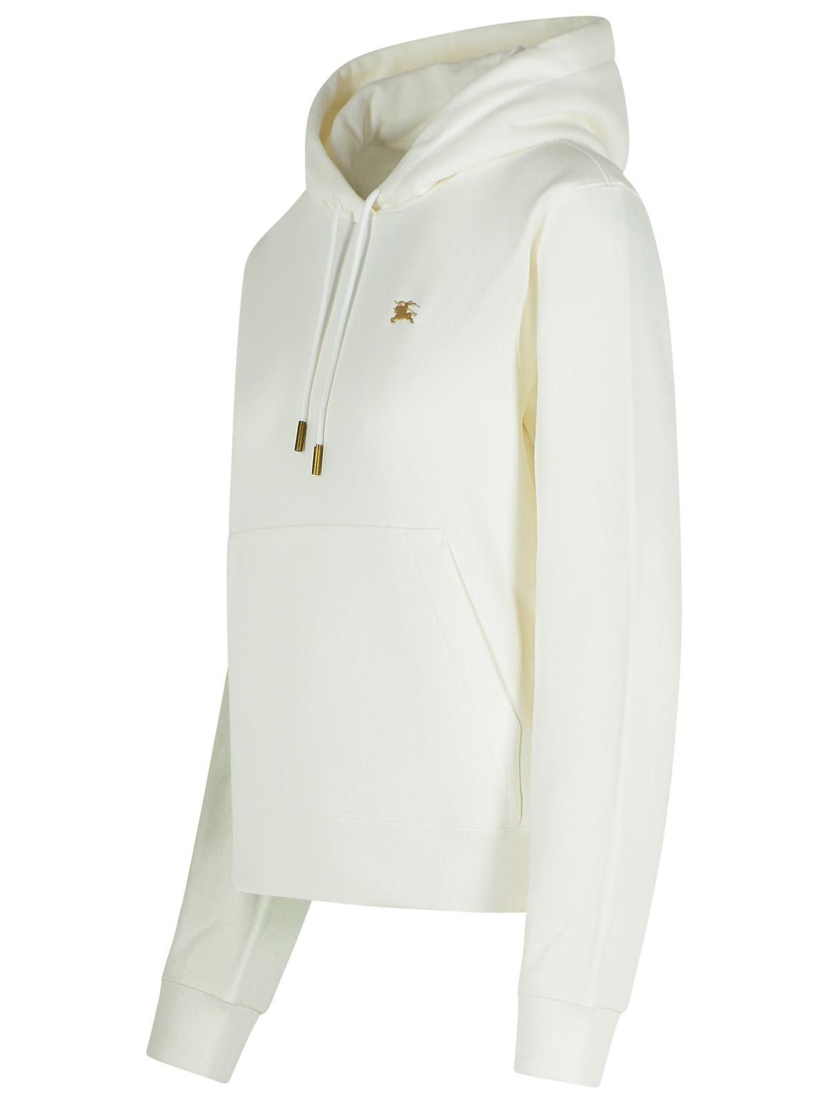 Burberry BURBERRY 'Harriet' Ivory Cotton Sweatshirt Size M / US 6-8 / IT 42-44 - 2 Thumbnail