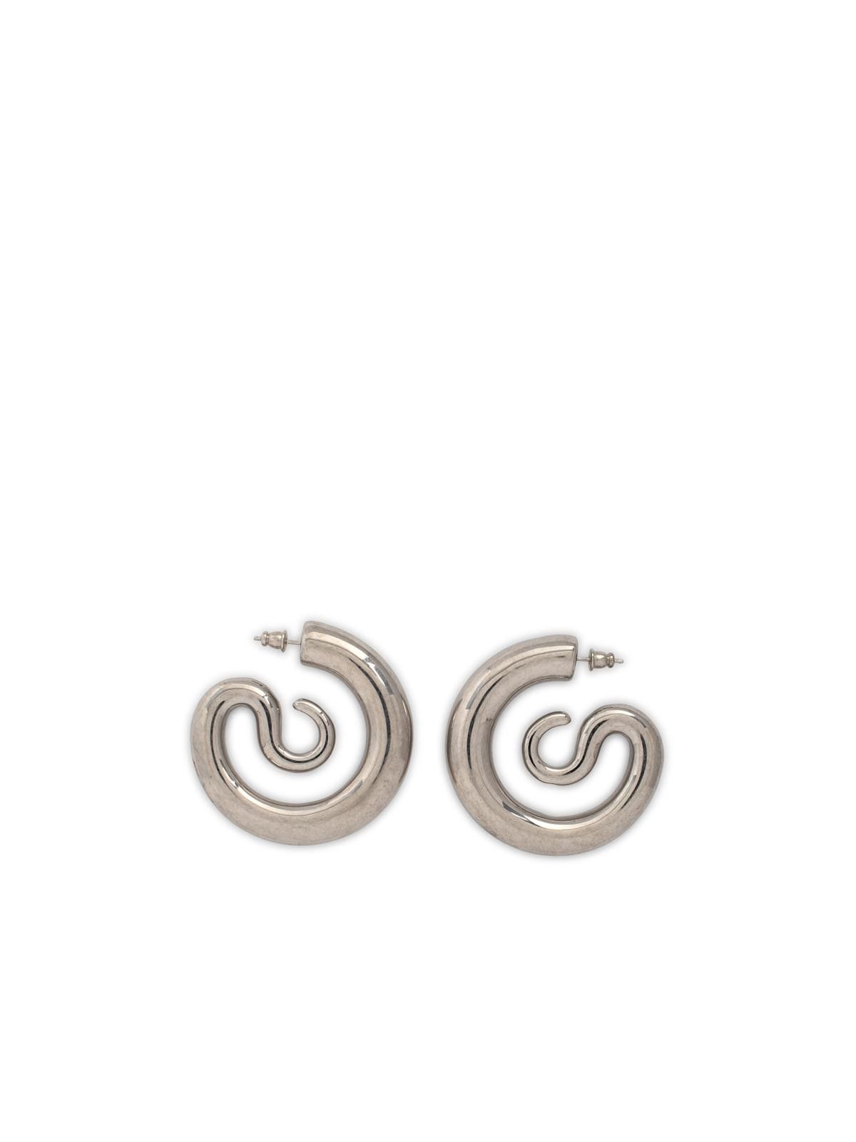 PANCONESI PANCONESI Silver 'Serpent Hoops Medium' Earrings Size ONE SIZE - 3 Thumbnail