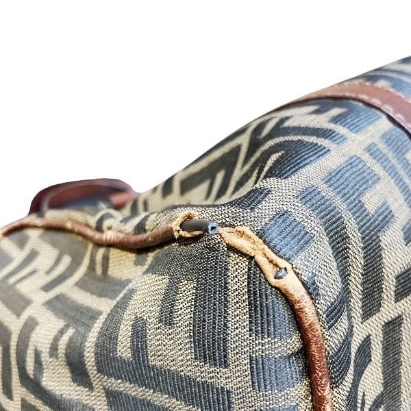 Fendi Fendi Fendi Zucca Canvas Leather Boston Bag Canvas Handbag Size ONE SIZE - 4 Thumbnail