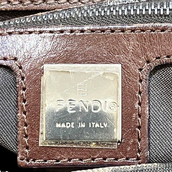Fendi Fendi Fendi Zucca Canvas Leather Boston Bag Canvas Handbag Size ONE SIZE - 5 Thumbnail