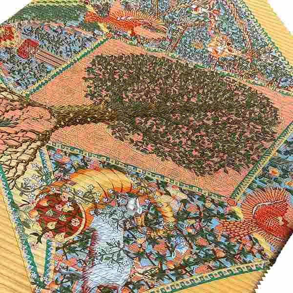 Hermes Hermes Hermes Pleated Carré Silk Scarf Others Scarf DUTY FREE for USA Size ONE SIZE - 2 Thumbnail