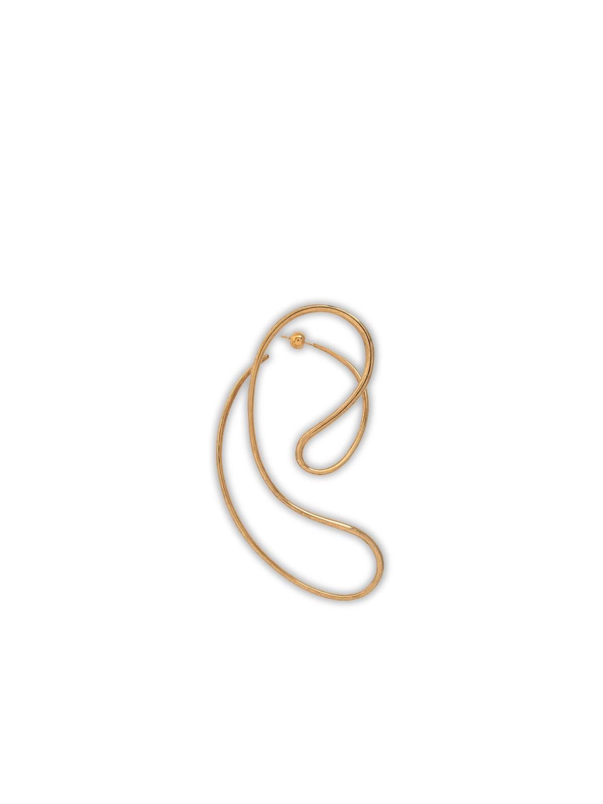 PANCONESI PANCONESI Gold 'P Continua Large' Earrings Size ONE SIZE - 2 Thumbnail