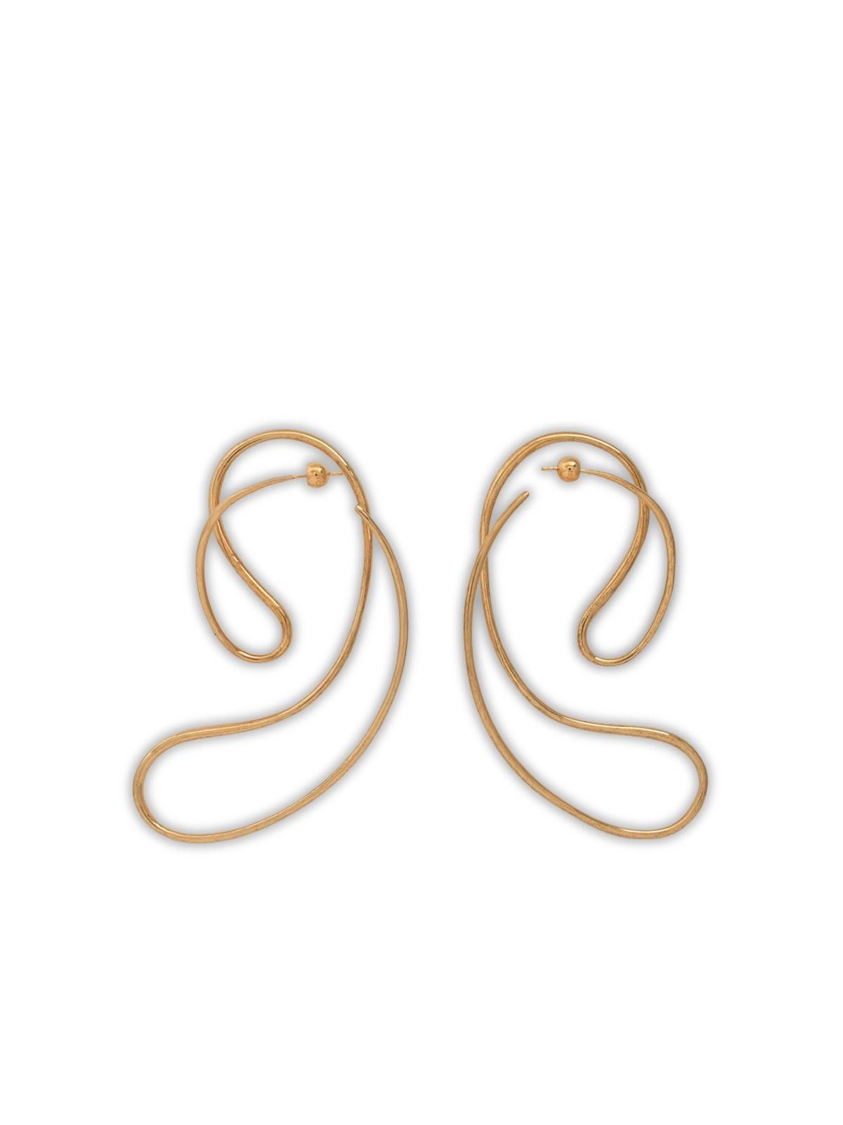 PANCONESI PANCONESI Gold 'P Continua Large' Earrings Size ONE SIZE - 3 Thumbnail