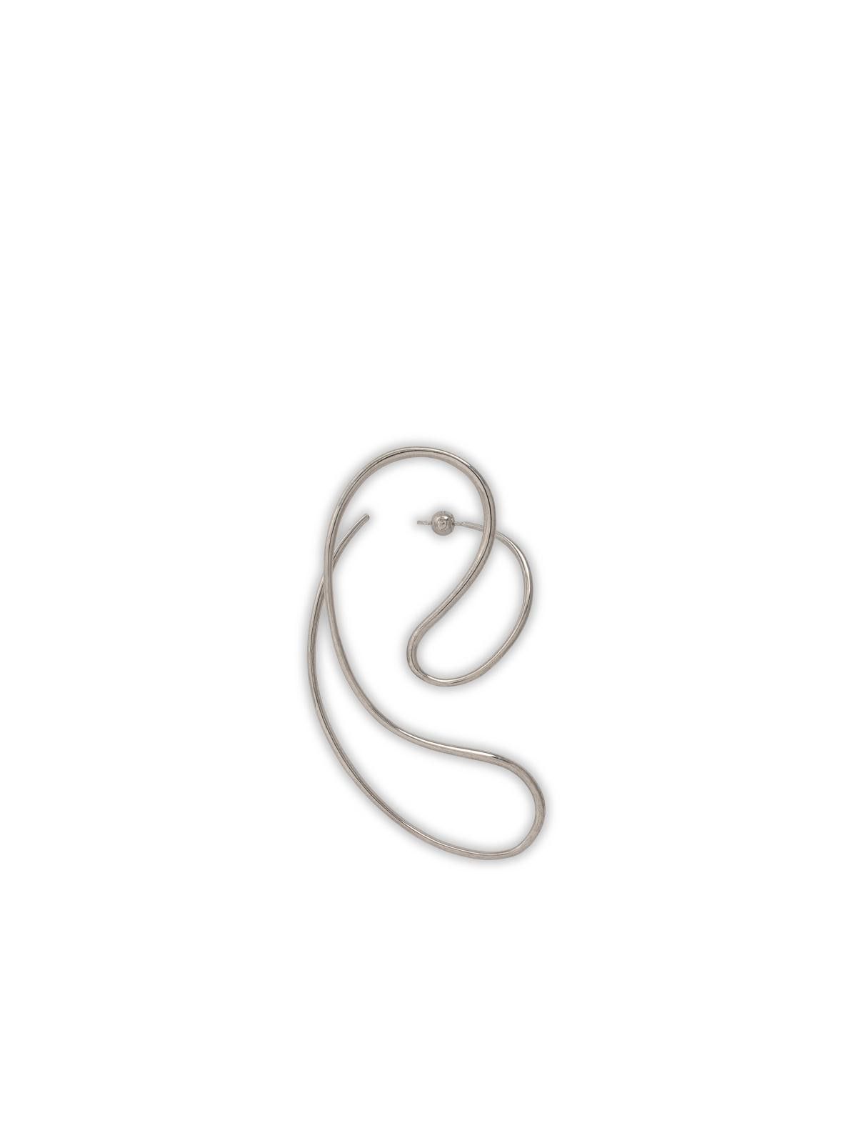 PANCONESI PANCONESI Silver 'P Continua Large' Earrings Size ONE SIZE - 2 Thumbnail