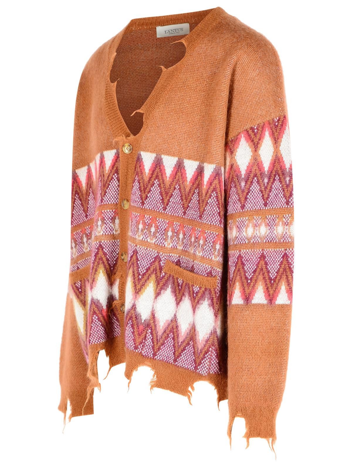 Laneus LANEUS Multi Wool Blend Cardigan Size US L / EU 52-54 / 3 - 2 Thumbnail