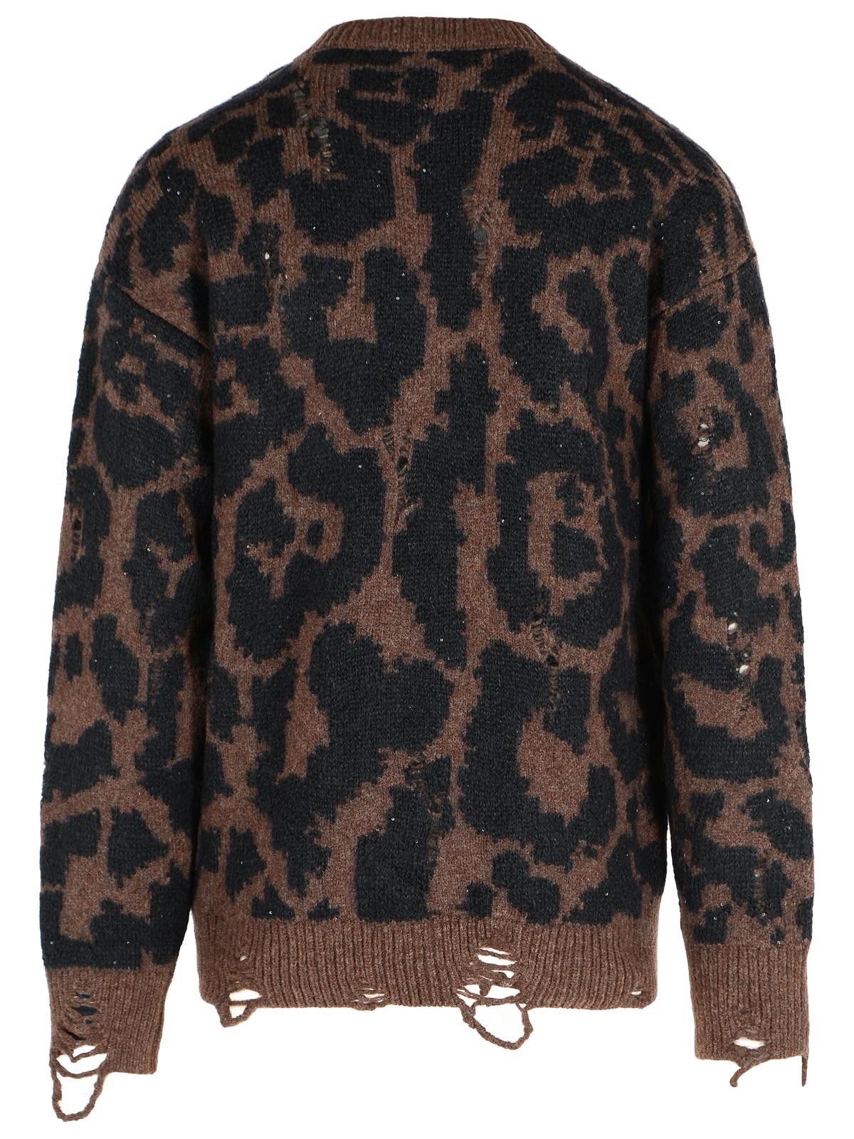Laneus LANEUS Two-Tone Merino Wool Blend Sweater Size US L / EU 52-54 / 3 - 3 Thumbnail