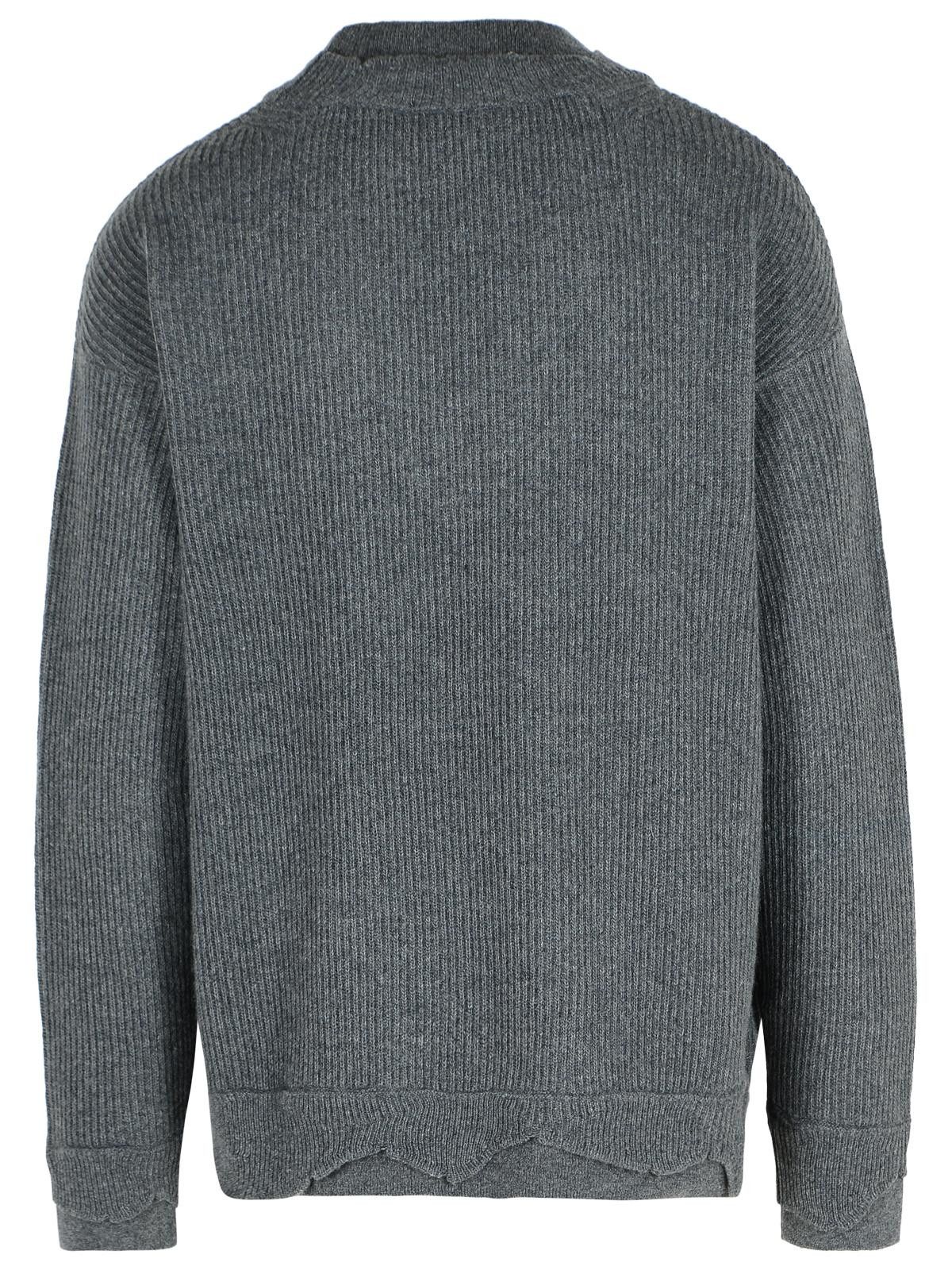 Laneus LANEUS Grey Wool Blend Sweater Size US S / EU 44-46 / 1 - 3 Thumbnail