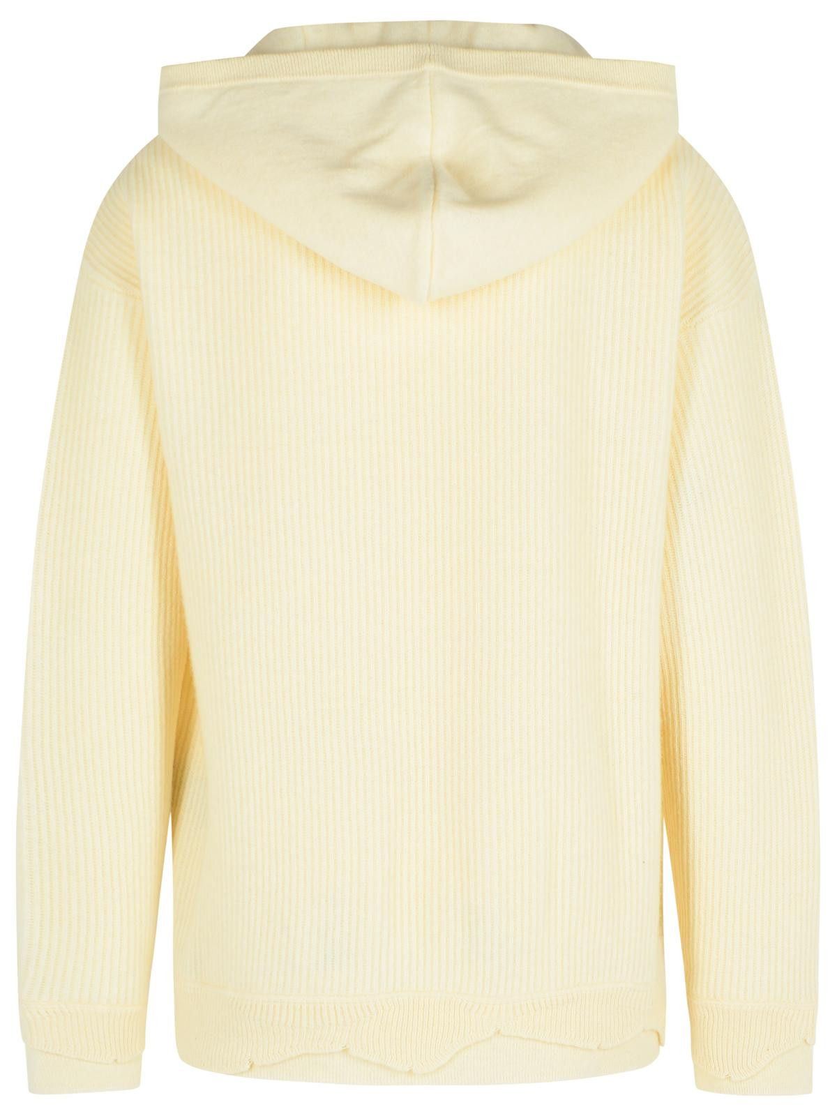 Laneus LANEUS Ivory Wool Blend Sweater Size US S / EU 44-46 / 1 - 3 Thumbnail