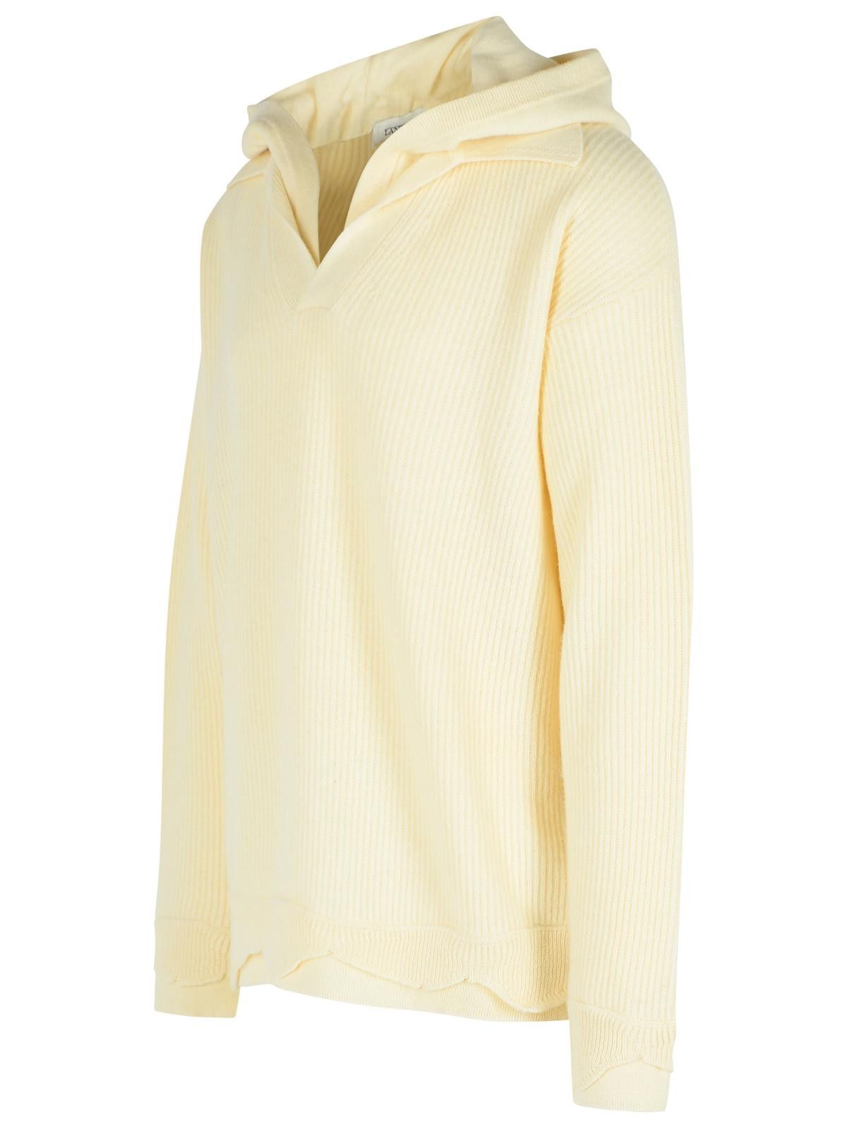 Laneus LANEUS Ivory Wool Blend Sweater Size US M / EU 48-50 / 2 - 2 Thumbnail