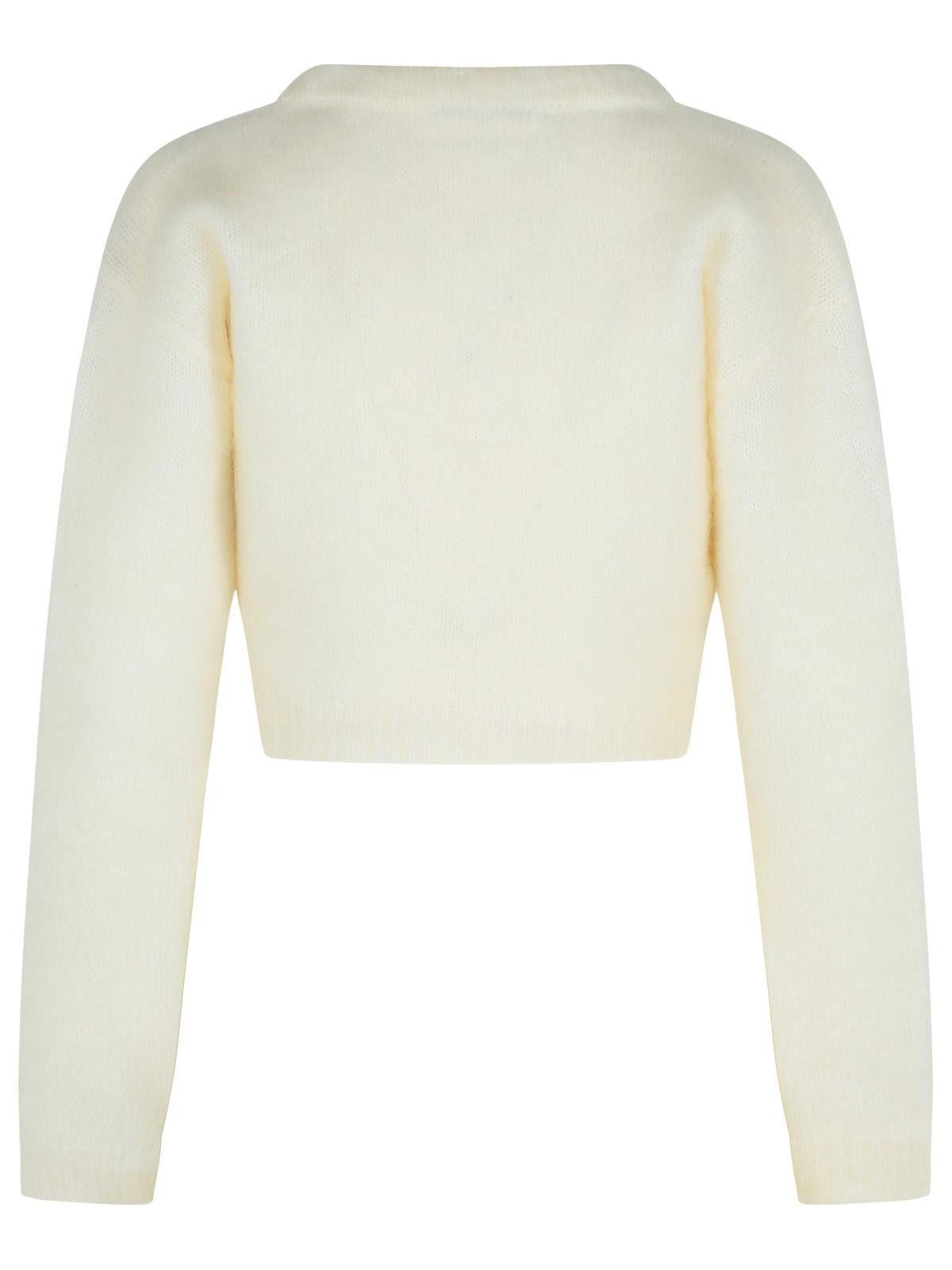 Alessandra Rich ALESSANDRA RICH Ivory Mohair Blend Cardigan Size S / US 4 / IT 40 - 3 Thumbnail