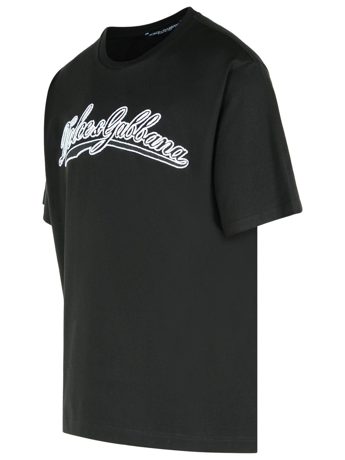 Dolce & Gabbana DOLCE & GABBANA Black Cotton T-Shirt Size US XXL / EU 58 / 5 - 2 Thumbnail