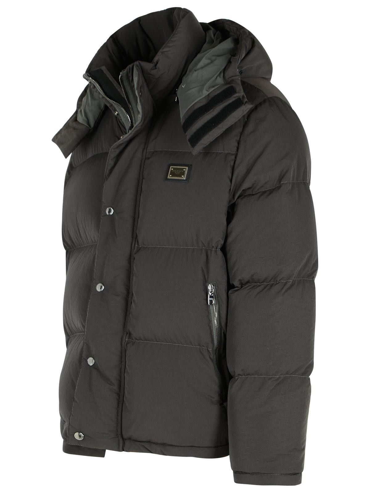 Dolce & Gabbana DOLCE & GABBANA Grey Polyamide Down Jacket Size US M / EU 48-50 / 2 - 2 Thumbnail