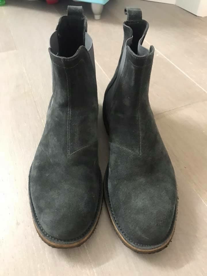 Bottega Veneta Suede Chelsea boots Navy | Grailed