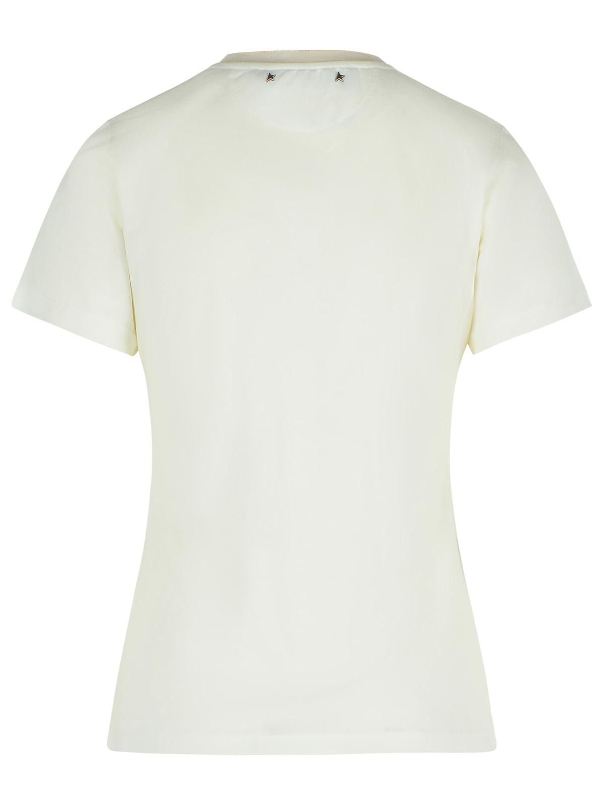 Golden Goose GOLDEN GOOSE White Viscose Blend T-Shirt Size S / US 4 / IT 40 - 3 Thumbnail
