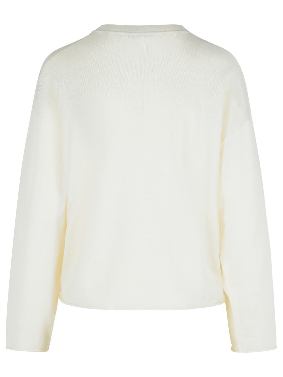 Moschino MOSCHINO JEANS Ivory Virgin Wool Sweater Size L / US 10 / IT 46 - 3 Thumbnail