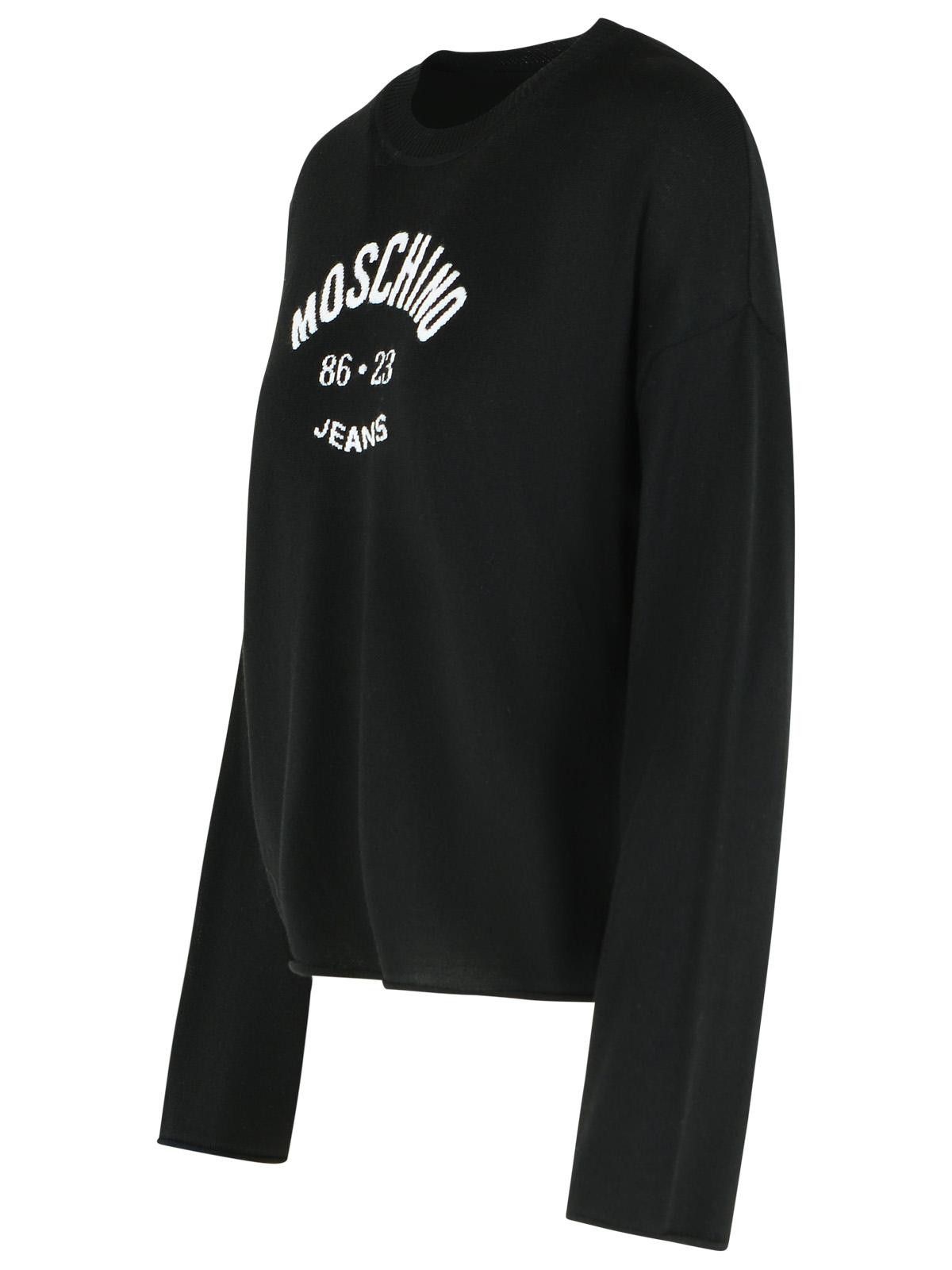 Moschino MOSCHINO JEANS Black Virgin Wool Sweater Size S / US 4 / IT 40 - 2 Thumbnail