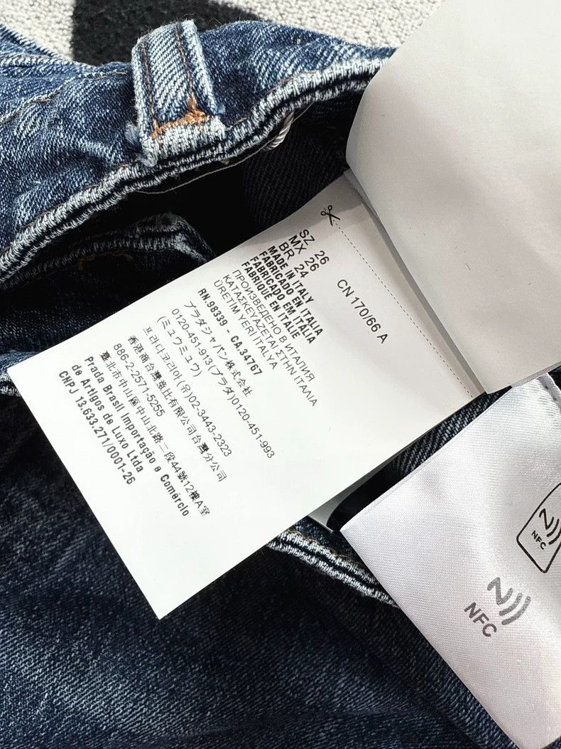 Miu Miu Miu Miu Blue Straight Denim Jeans with Belt Size 26" / US 2 / IT 38 - 9 Thumbnail