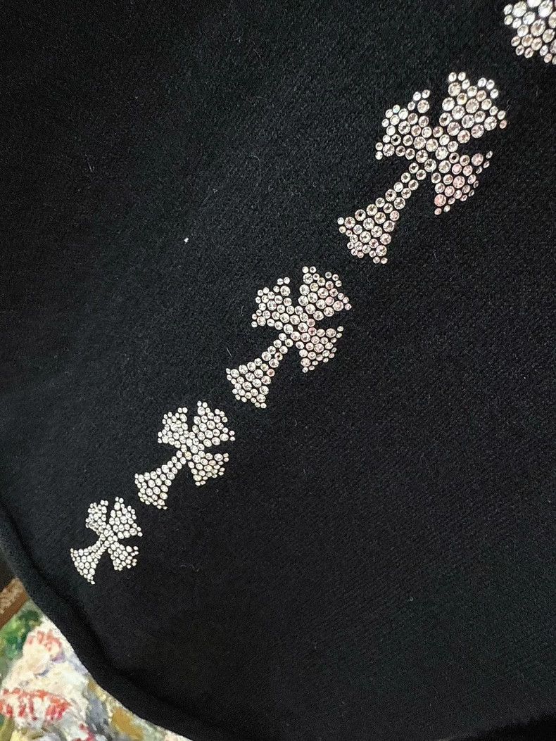 Chrome Hearts Chrome Hearts Black Rhinestone Cross Cardigan Size XS / US 0-2 / IT 36-38 - 7 Thumbnail