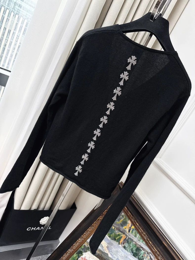 Chrome Hearts Chrome Hearts Black Rhinestone Cross Cardigan Size XS / US 0-2 / IT 36-38 - 2 Thumbnail