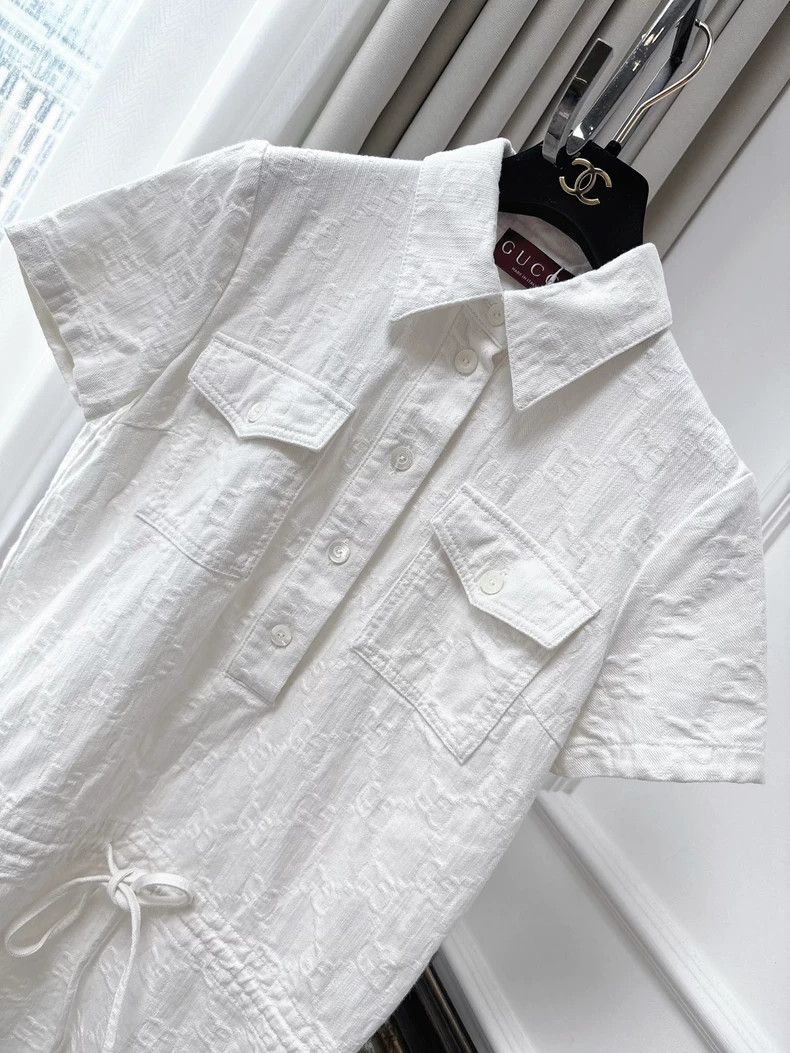 Gucci Gucci GG Logo White Denim Dress Size M / US 6-8 / IT 42-44 - 7 Thumbnail