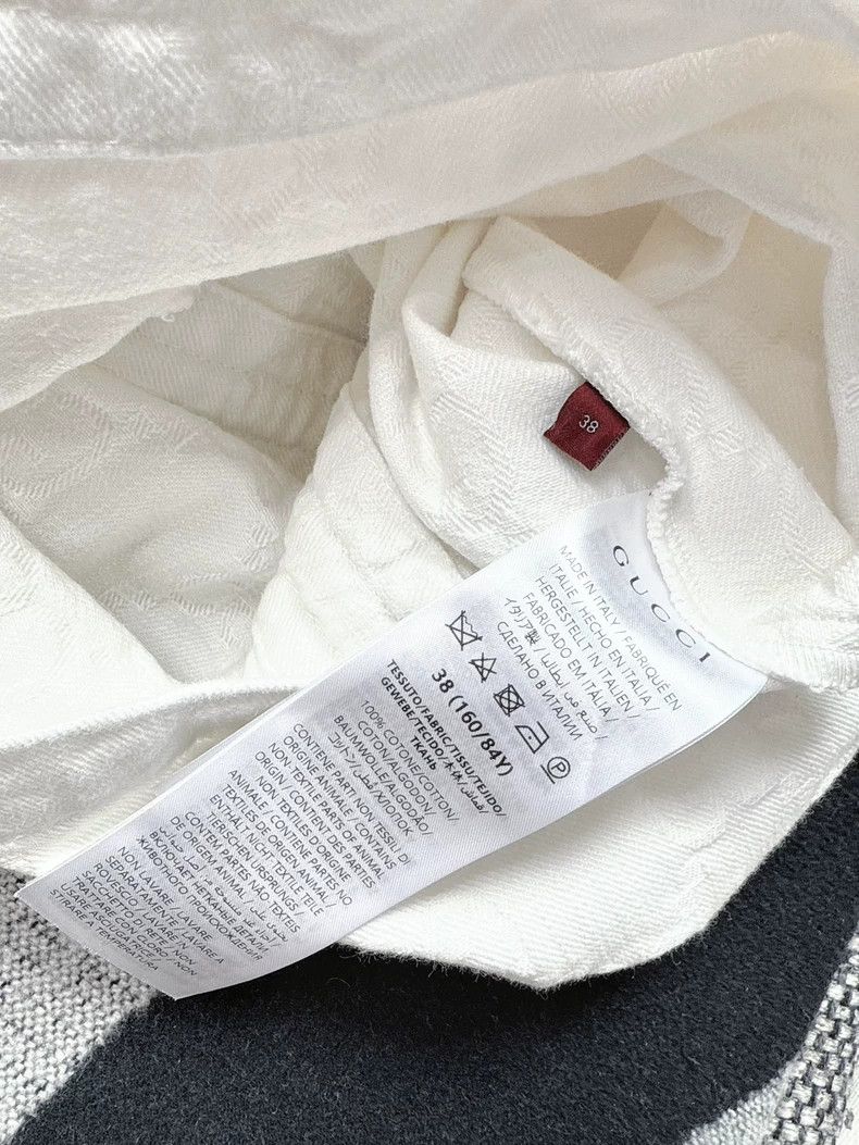 Gucci Gucci GG Logo White Denim Dress Size M / US 6-8 / IT 42-44 - 5 Thumbnail