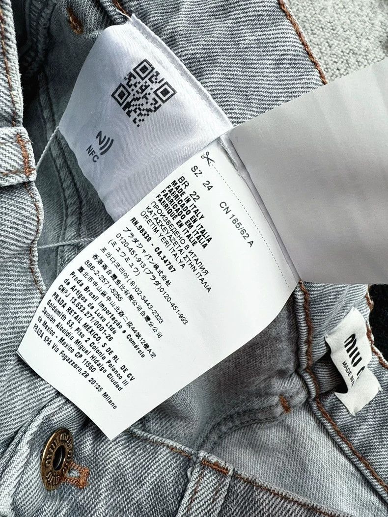 Miu Miu Miu Miu Light Gray Fringe Hem Jeans Size 24" / US 00 / IT 34 - 7 Thumbnail
