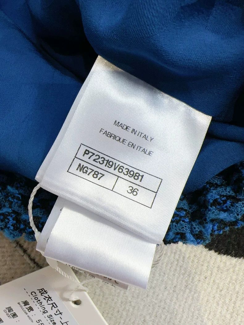 Chanel Chanel Blue Tweed Collar Jacket Coat Size M / US 6-8 / IT 42-44 - 6 Thumbnail