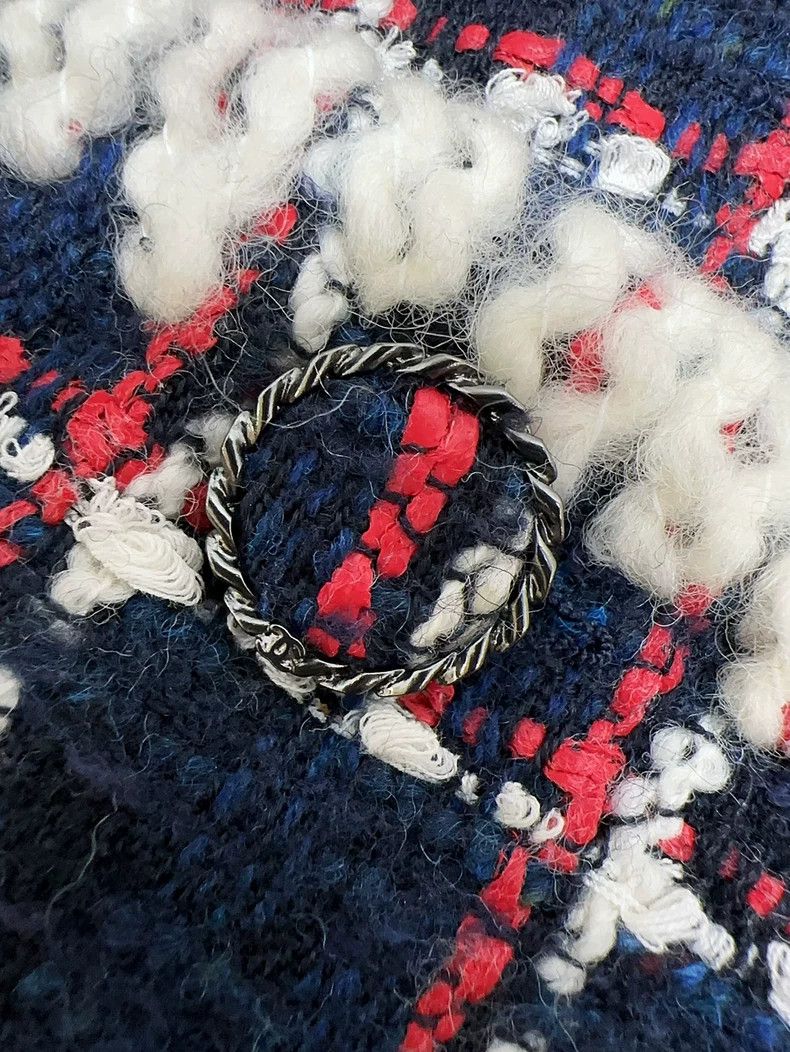 Chanel Chanel 19k Snow Red Blue Plaid Jacket Size L / US 10 / IT 46 - 4 Thumbnail