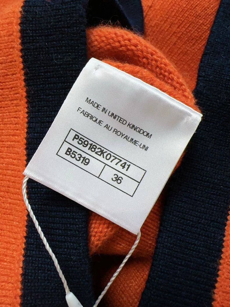 Chanel Chanel Orange Navy Cashmere Cardigan Size M / US 6-8 / IT 42-44 - 8 Thumbnail
