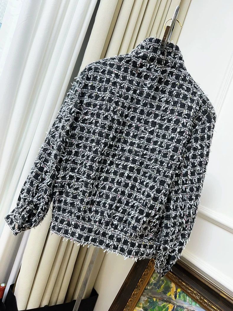 Chanel Chanel 23A Tweed Checkered Jacket Size S / US 4 / IT 40 - 2 Thumbnail