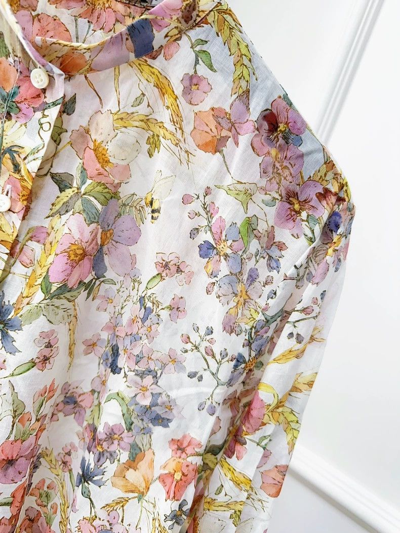 Dior Dior Floral Long Sleeve Shirt Dress Size M / US 6-8 / IT 42-44 - 4 Thumbnail
