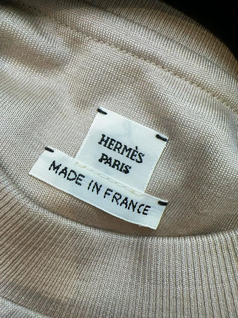 Hermes Hermes Beige Drawstring Short-Sleeve Dress Size M / US 6-8 / IT 42-44 - 3 Thumbnail