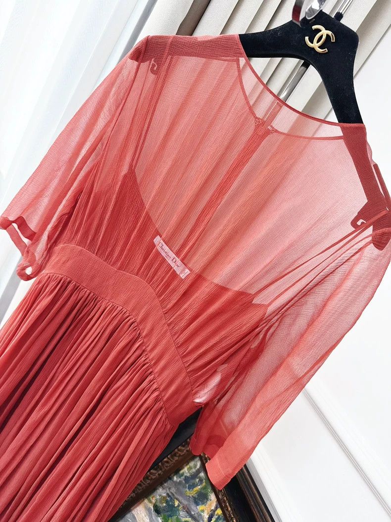 Dior Dior Red Tulle Evening Dress Size M / US 6-8 / IT 42-44 - 2 Thumbnail