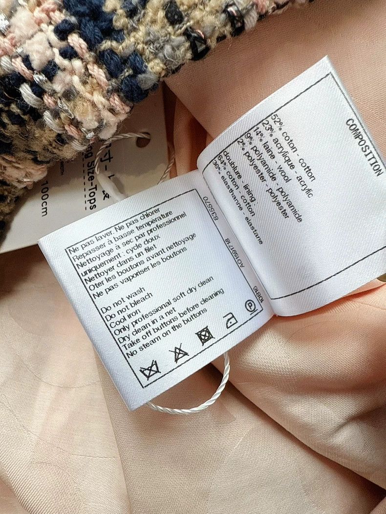 Chanel Chanel Pink Blue-Gray Plaid Cape Jacket Size M / US 6-8 / IT 42-44 - 7 Thumbnail