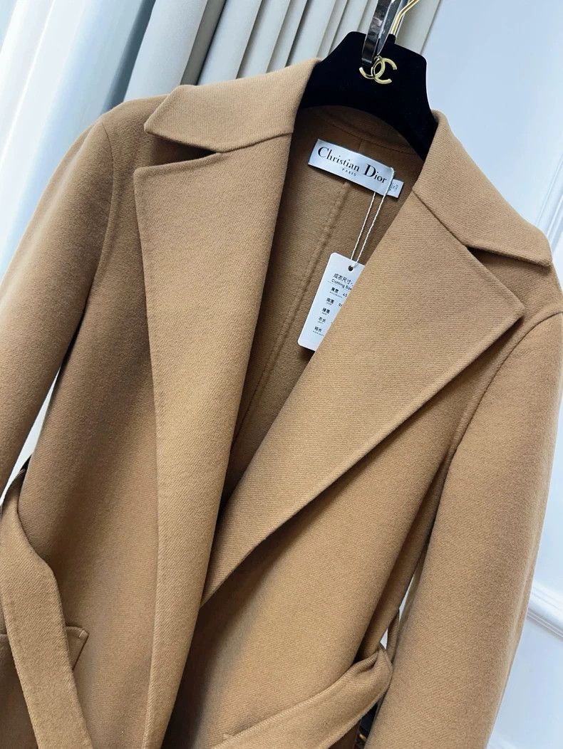 Dior Dior Camel Wool Mid-Length Coat Size M / US 6-8 / IT 42-44 - 3 Thumbnail