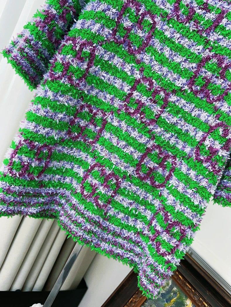 Gucci Gucci Green Stripe Logo Knit Sweater Size M / US 6-8 / IT 42-44 - 3 Thumbnail