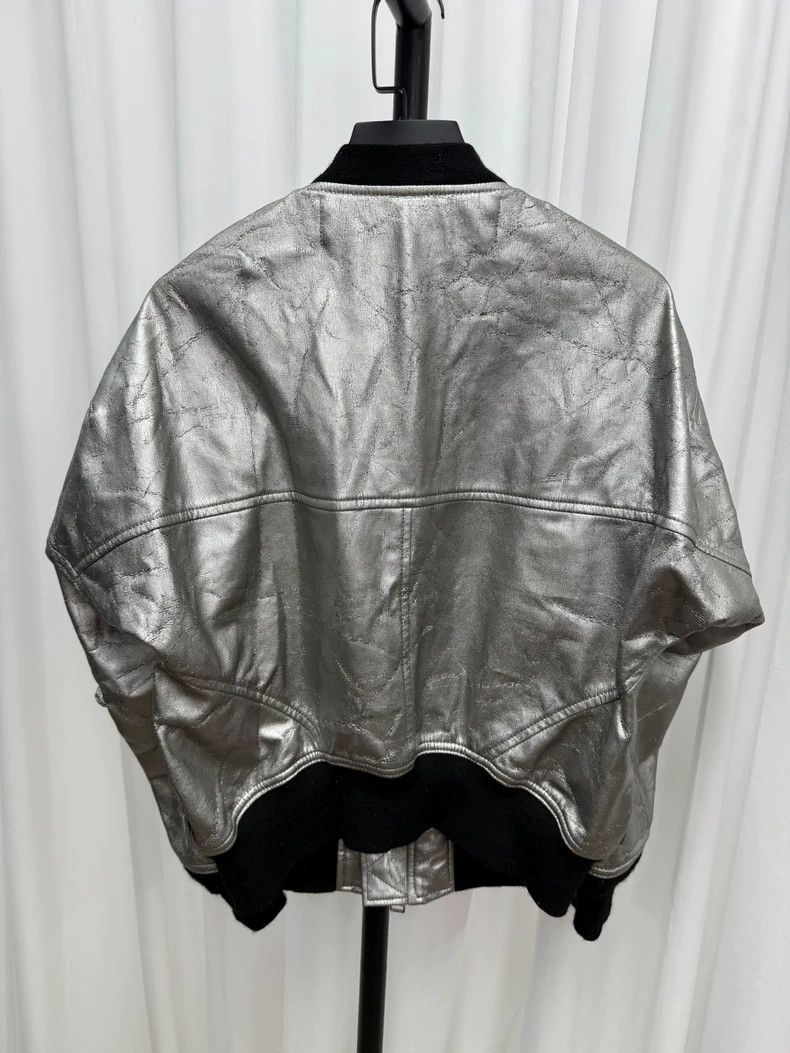 Junya Watanabe Junya Watanabe Silver Leather Bomber Jacket Size L / US 10 / IT 46 - 5 Thumbnail