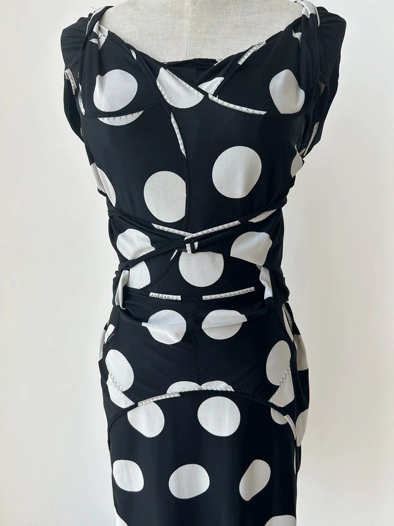 Junya Watanabe Junya Watanabe Polka Dot Short Sleeve Dress Size S / US 4 / IT 40 - 5 Thumbnail