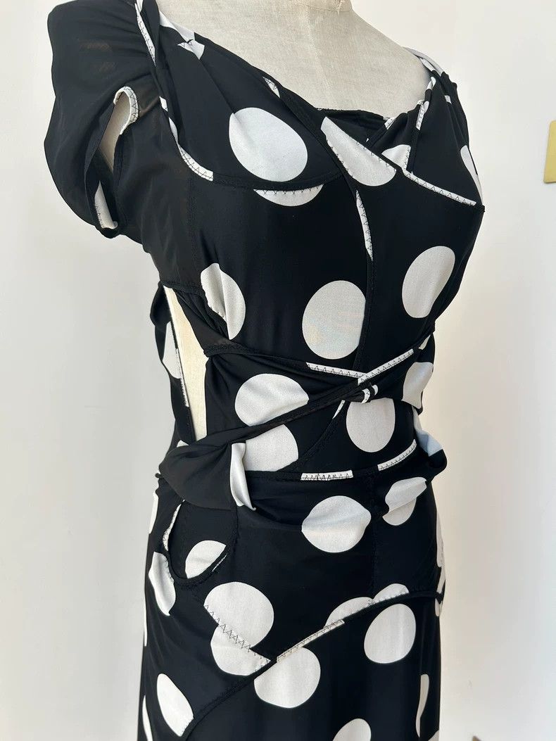 Junya Watanabe Junya Watanabe Polka Dot Short Sleeve Dress Size S / US 4 / IT 40 - 6 Thumbnail