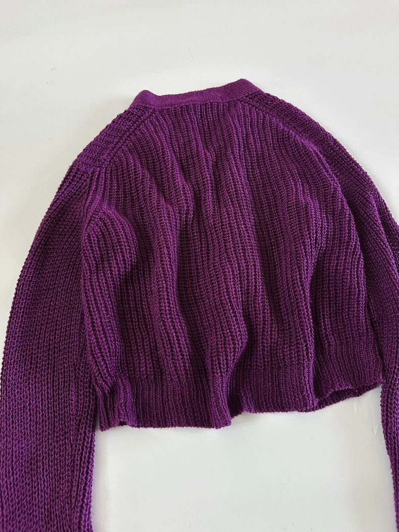 Junya Watanabe Junya Watanabe 1996 Purple Knit Cardigan Size M / US 6-8 / IT 42-44 - 4 Thumbnail