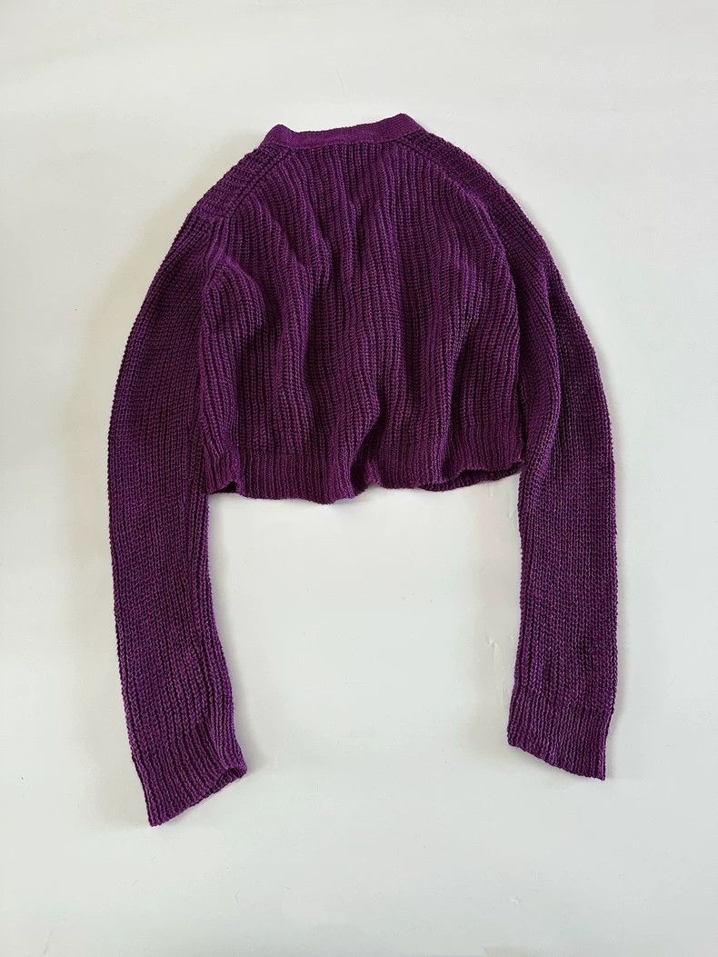 Junya Watanabe Junya Watanabe 1996 Purple Knit Cardigan Size M / US 6-8 / IT 42-44 - 3 Thumbnail