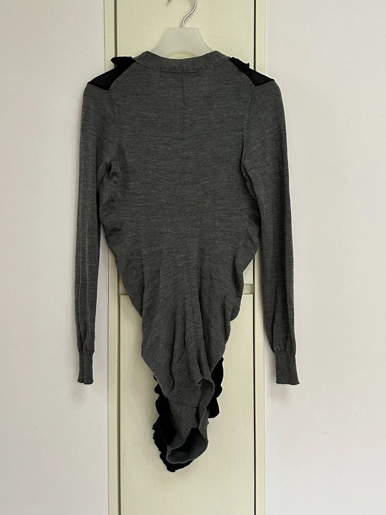 Junya Watanabe Junya Watanabe Ruffled Gray Sweater Size S / US 4 / IT 40 - 2 Thumbnail