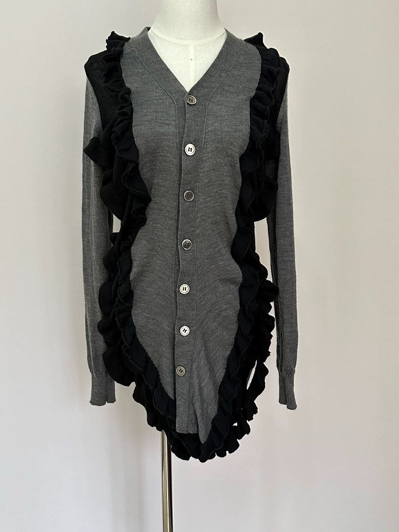 Junya Watanabe Junya Watanabe Ruffled Gray Sweater Size S / US 4 / IT 40 - 5 Thumbnail