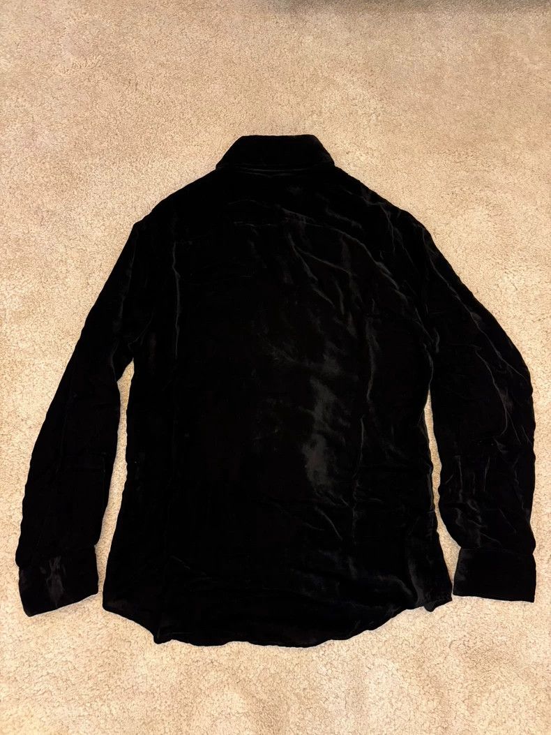 Junya Watanabe Junya Watanabe Black Velvet Ruffle Shirt Size S / US 4 / IT 40 - 2 Thumbnail