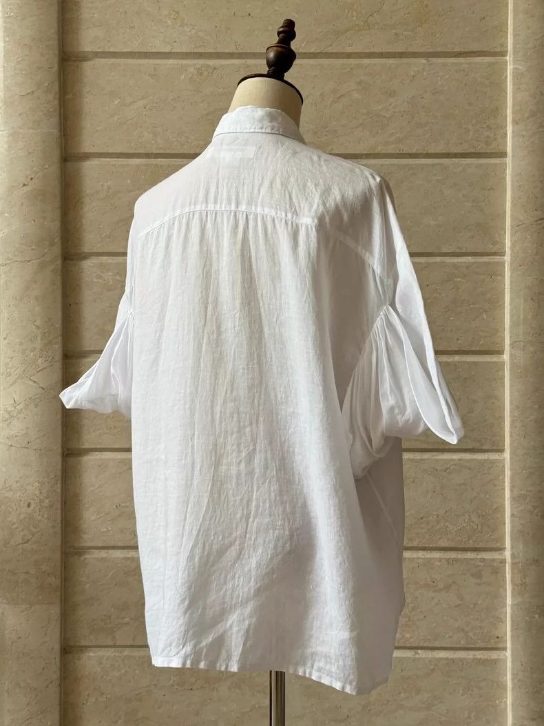 Junya Watanabe Junya Watanabe 2016 Linen Short Sleeve Shirt Size XS / US 0-2 / IT 36-38 - 4 Thumbnail