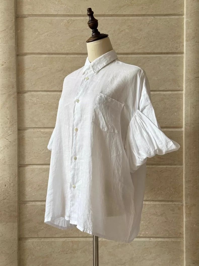 Junya Watanabe Junya Watanabe 2016 Linen Short Sleeve Shirt Size XS / US 0-2 / IT 36-38 - 2 Thumbnail