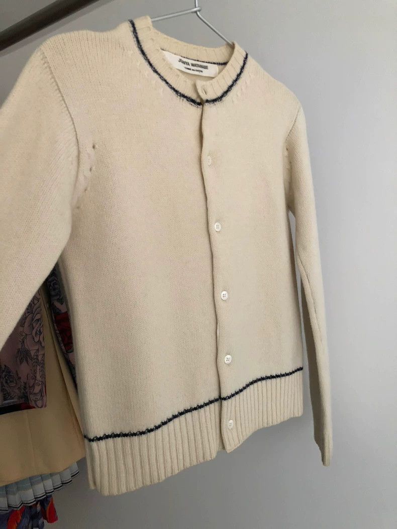 Junya Watanabe Junya Watanabe Beige Round Neck Knit Cardigan Size S / US 4 / IT 40 - 3 Thumbnail