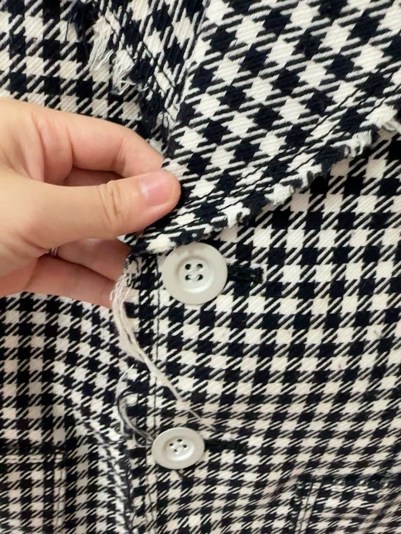 Junya Watanabe Junya Watanabe Houndstooth Distressed Blazer Size S / US 4 / IT 40 - 2 Thumbnail